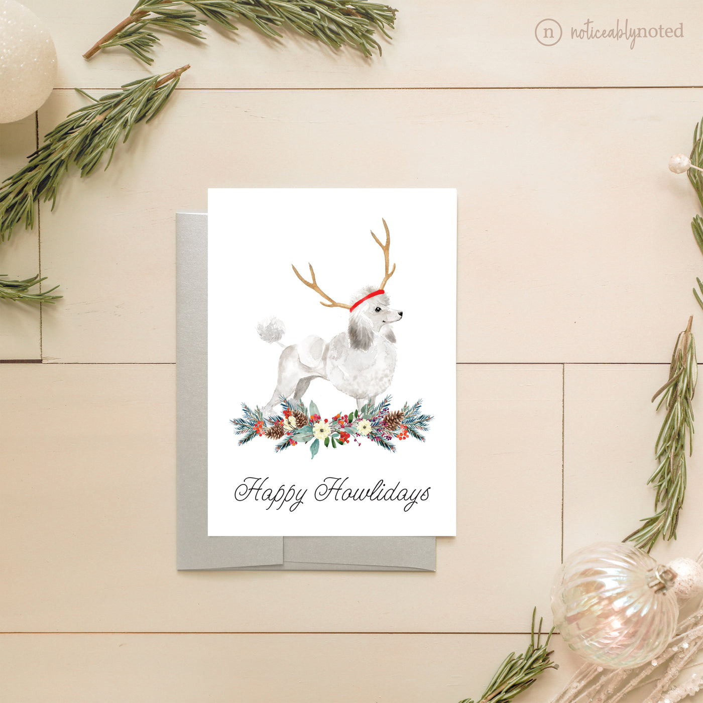Poodle Dog Christmas Card | Noticeably Noted