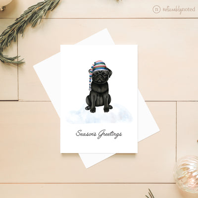 Pug Dog Christmas Card | Noticeably Noted