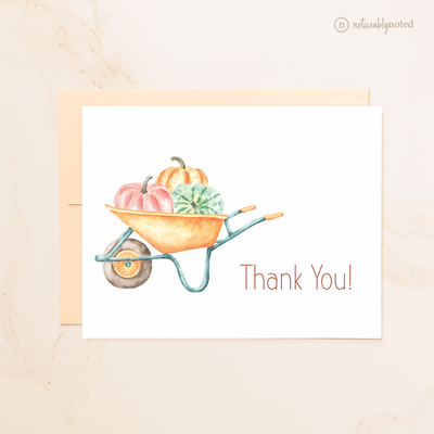 Pumpkin Wheelbarrow Thank You Card Set | Noticeably Noted