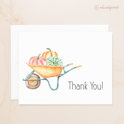 Pumpkin Wheelbarrow Thank You Cards | Noticeably Noted
