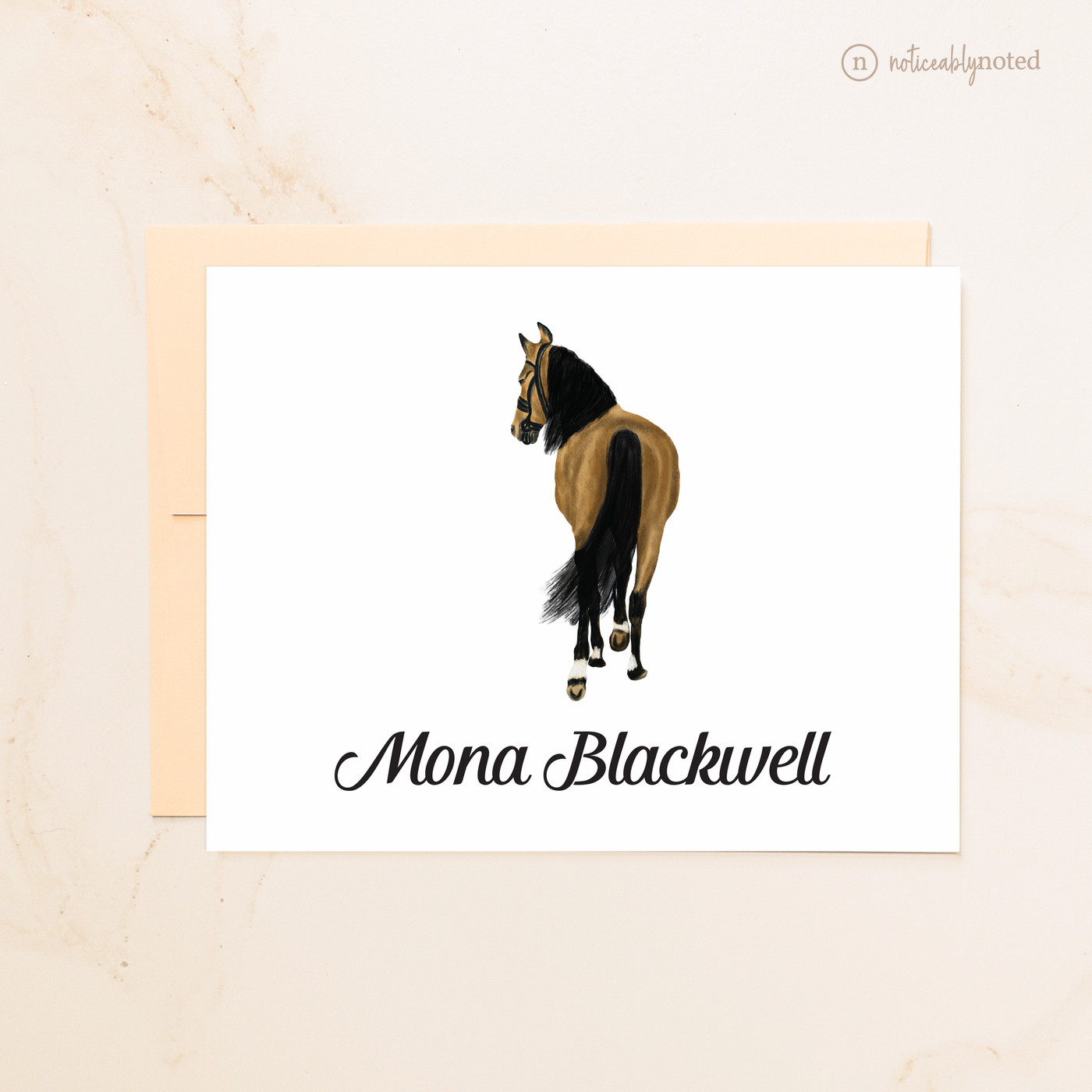 Red Dun Horse Folded Cards (#27)
