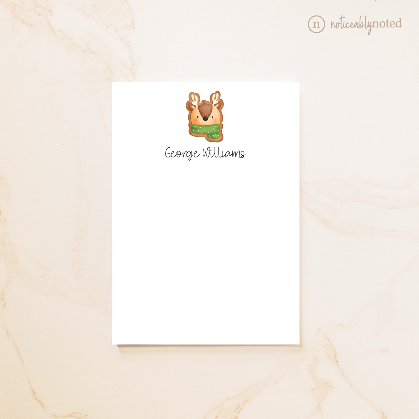 Reindeer Cookie Personalized Notepad