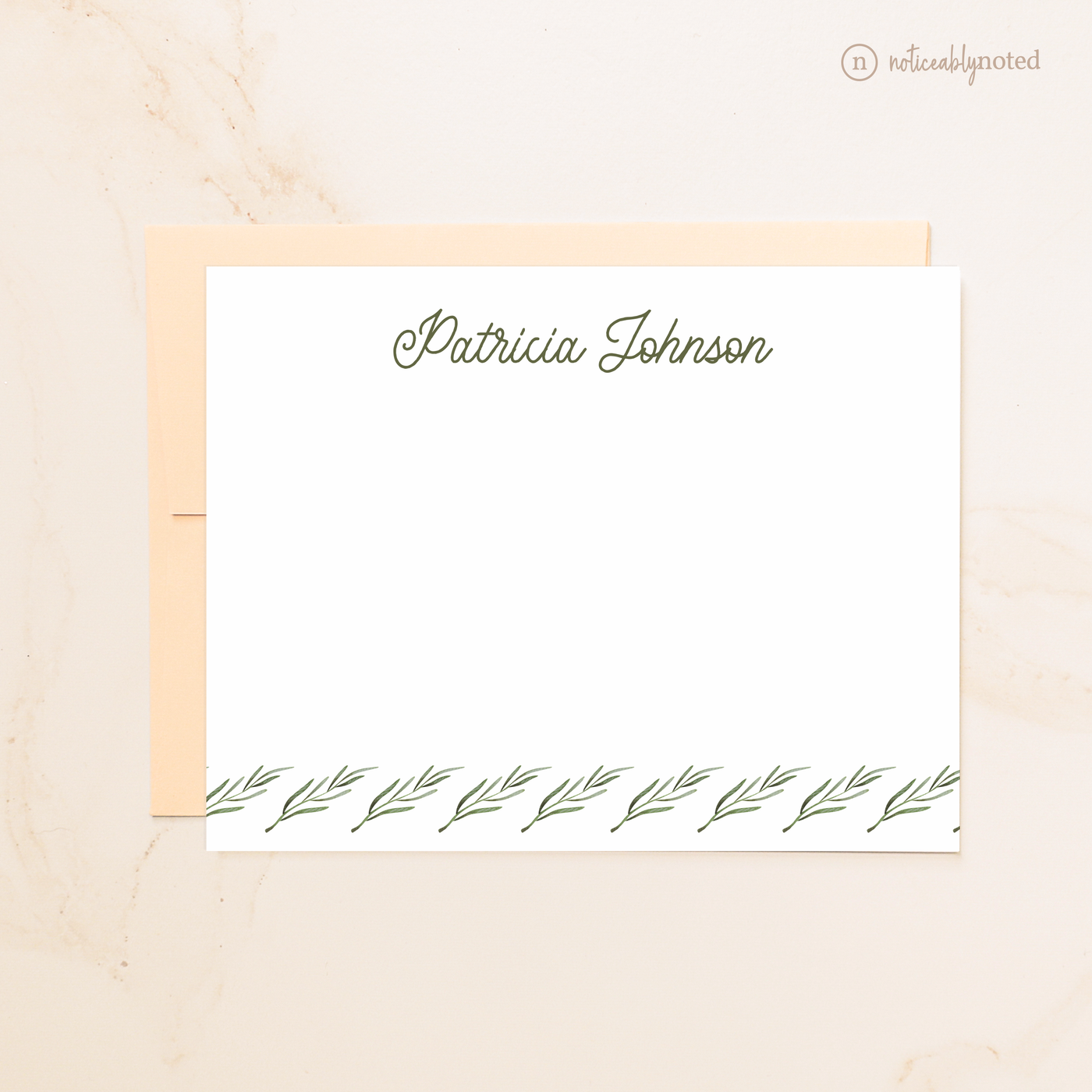 Rosemary Personalized Flat Cards