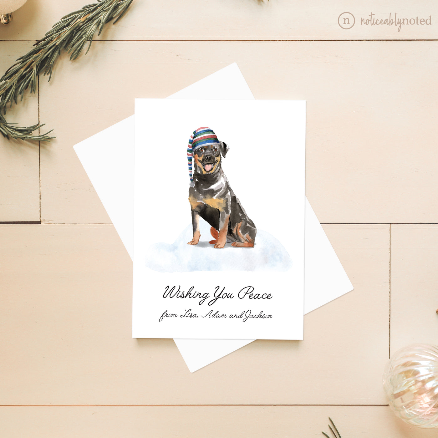 Rottweiler Dog Christmas Cards | Noticeably Noted