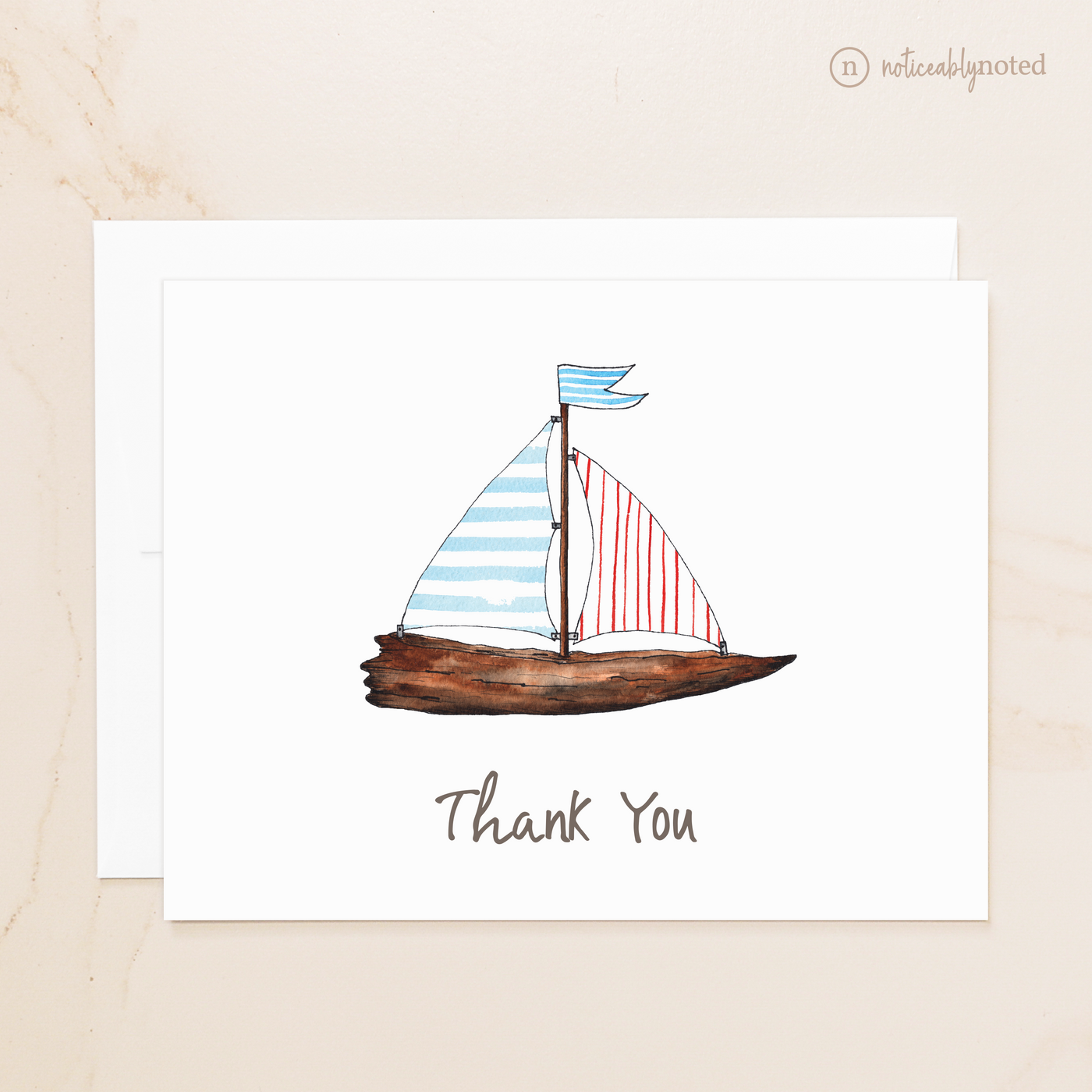 Sailboat Thank You Note Cards | Noticeably Noted