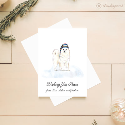 Samoyed Dog Christmas Card | Noticeably Noted