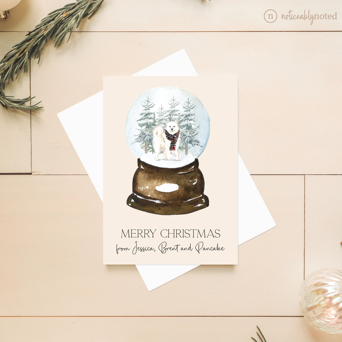 Samoyed Dog Christmas Card | Noticeably Noted