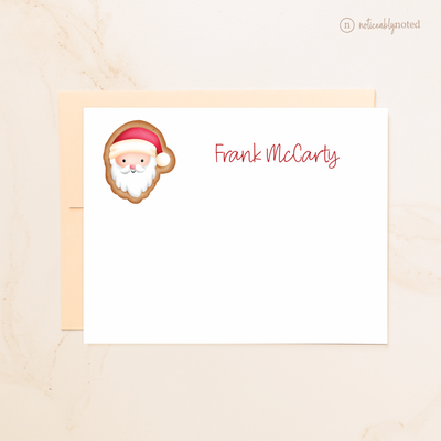 Santa Cookie Personalized Flat Cards