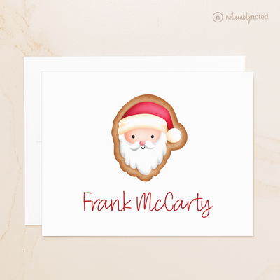 Santa Cookie Personalized Folded Note Cards