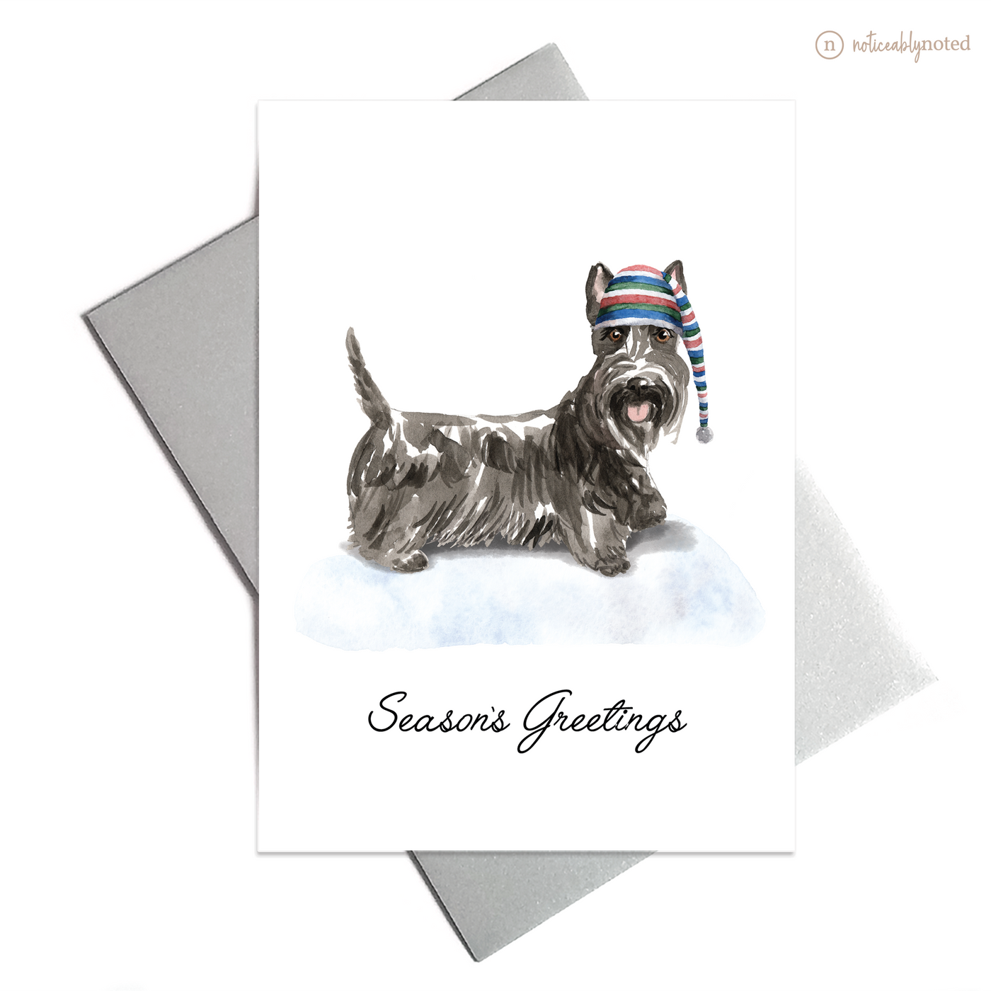 Scottish Terrier Dog Holiday Card | Noticeably Noted