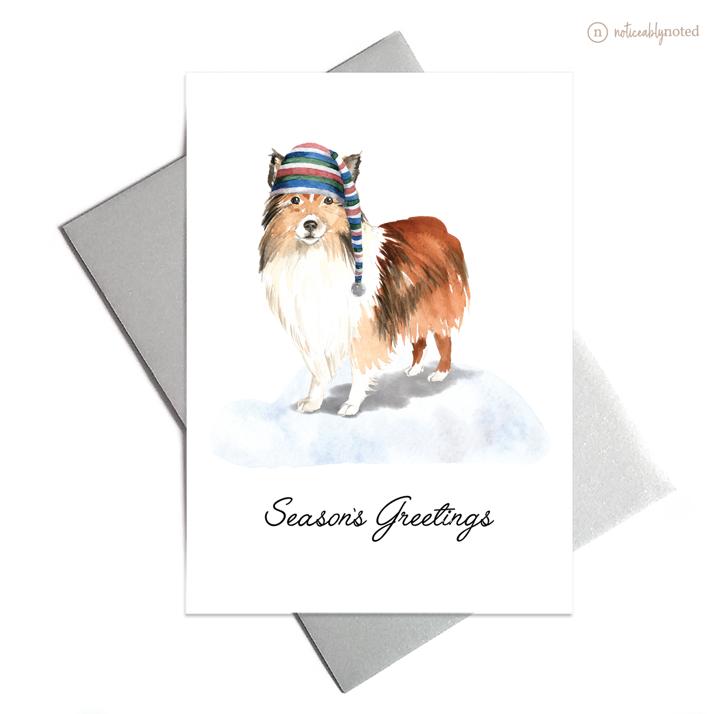 Shetland Sheepdog Holiday Card | Noticeably Noted
