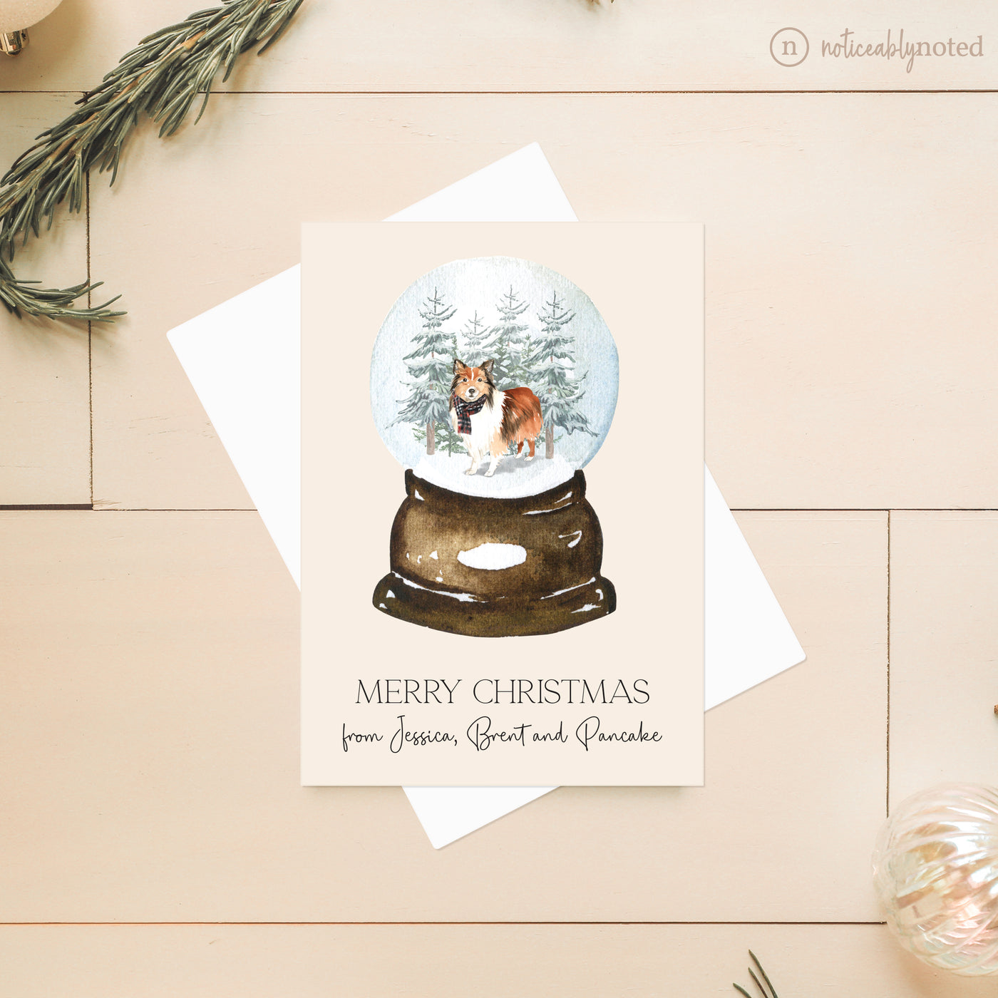 Shetland Sheepdog Christmas Card | Noticeably Noted