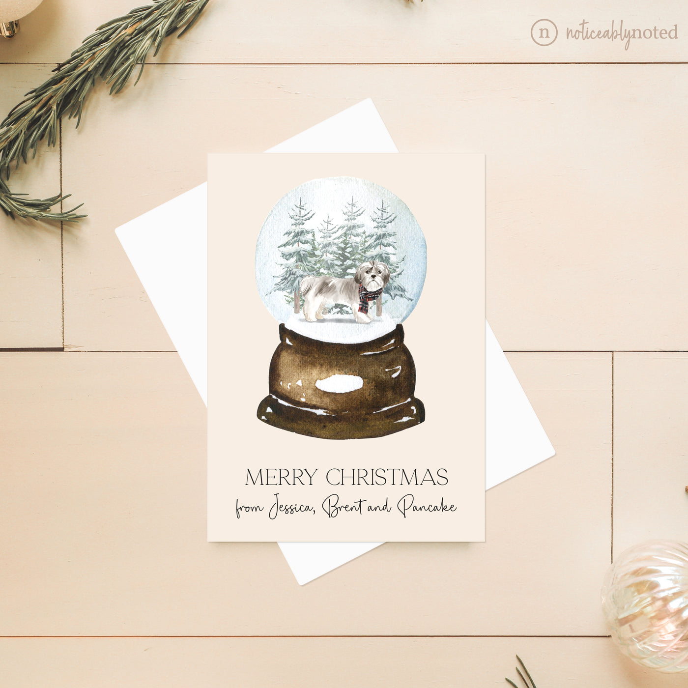 Shih Tzu Christmas Card | Noticeably Noted