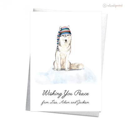 Siberian Husky Holiday Card | Noticeably Noted