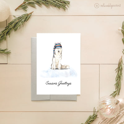 Siberian Husky Christmas Card | Noticeably Noted