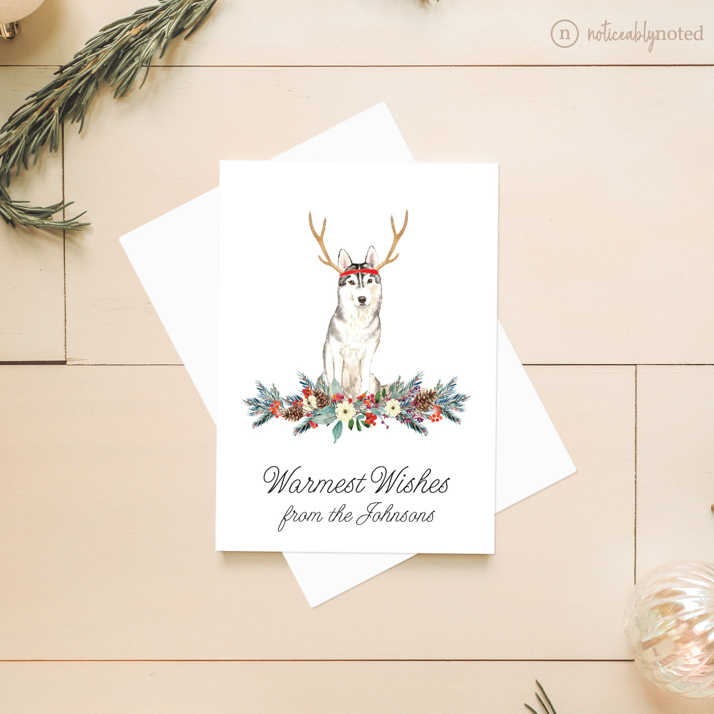 Siberian Husky Christmas Cards | Noticeably Noted