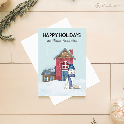 Siberian Husky Christmas Card | Noticeably Noted