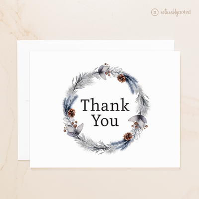 Silver Pinecone Thank You Notes | Noticeably Noted