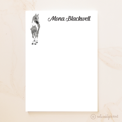 Silver Tobiano Horse Notepad (#35)