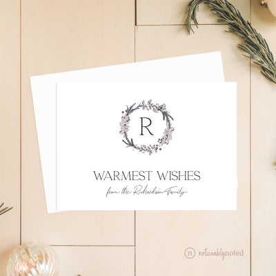 Silver Wreath Holiday Cards | Noticeably Noted