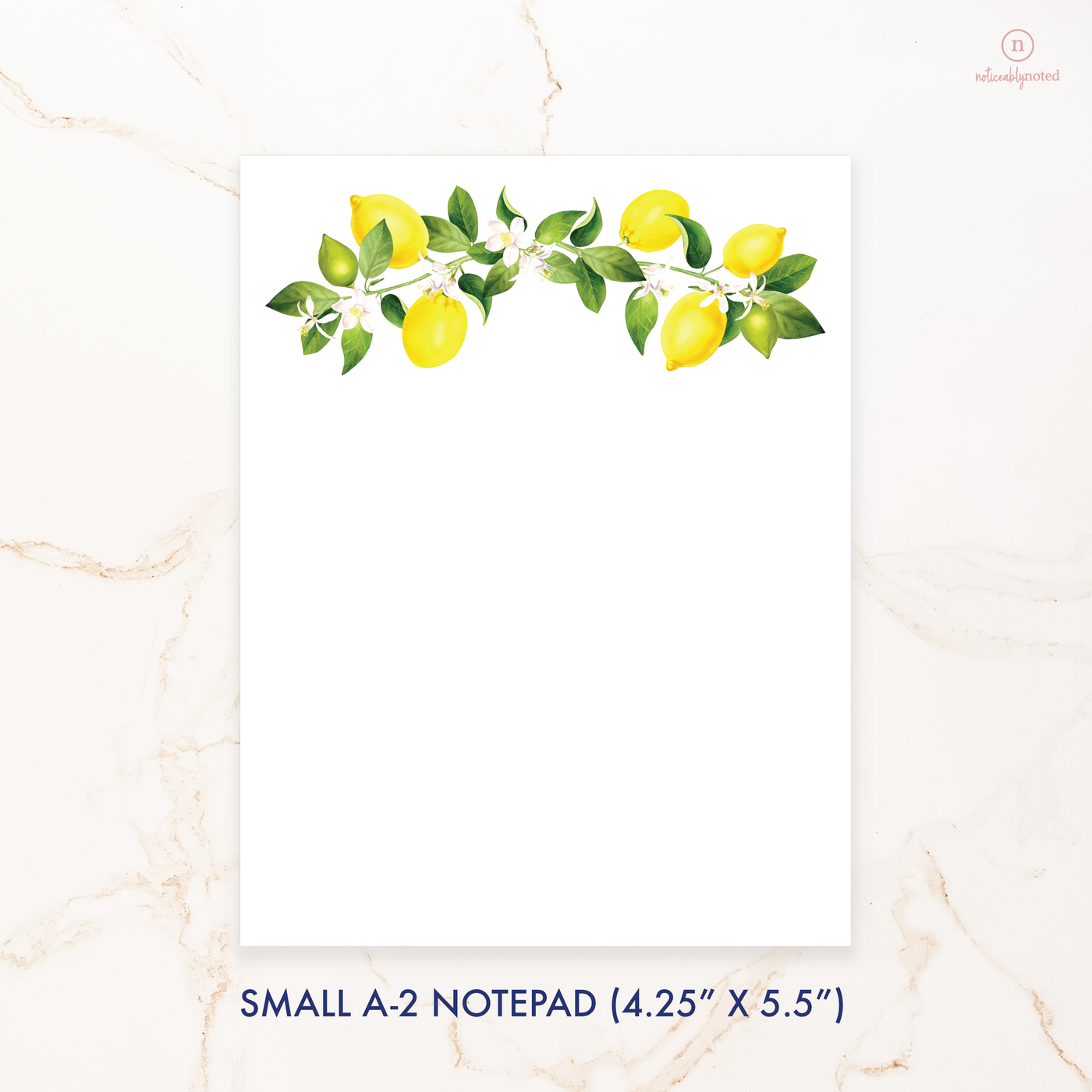 Lemon Notepad - Dimensions | Noticeably Noted