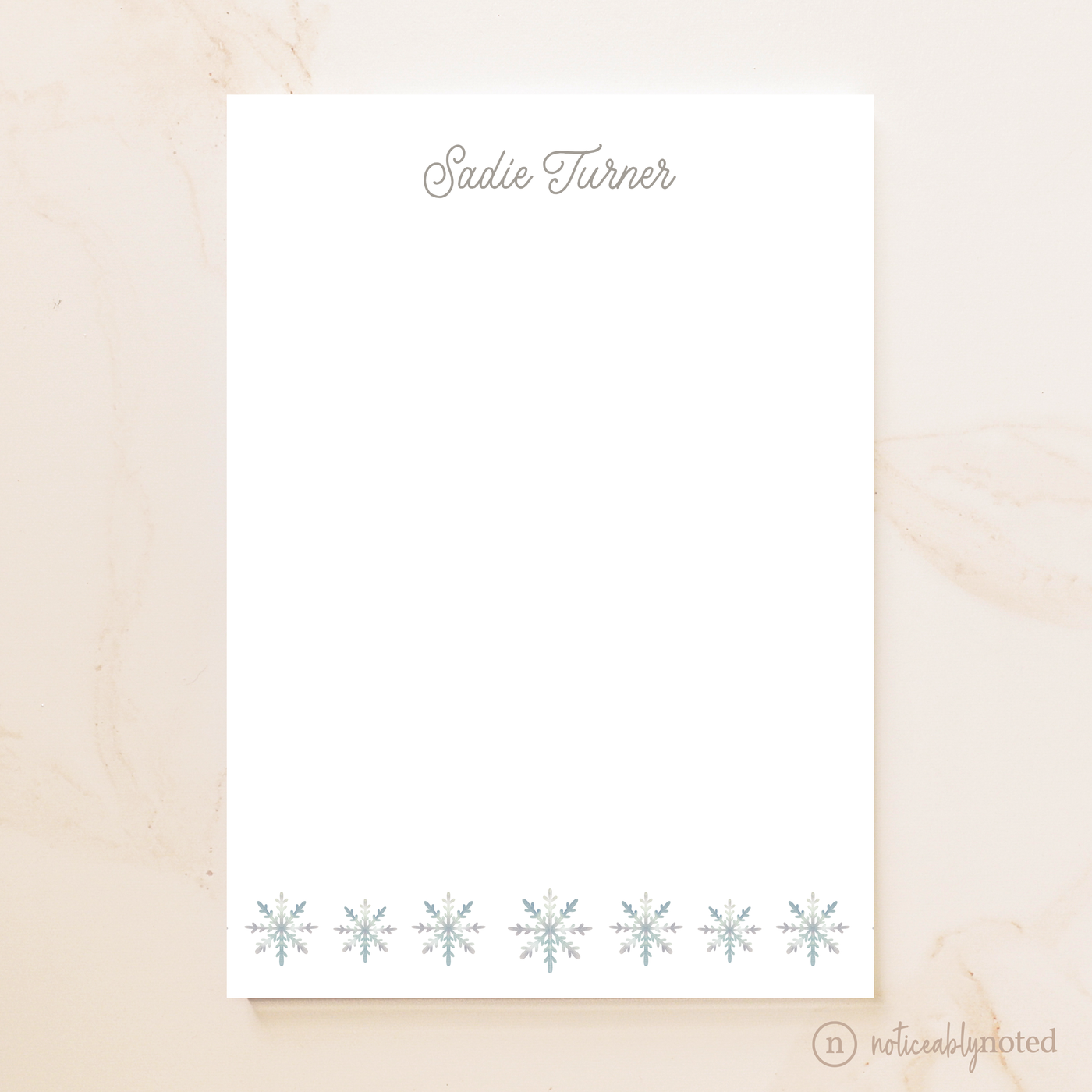Snowflake Personalized Notepad