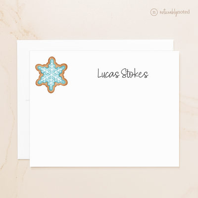 Snowflake Cookie Personalized Flat Cards