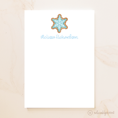 Snowflake Cookie Personalized Notepad