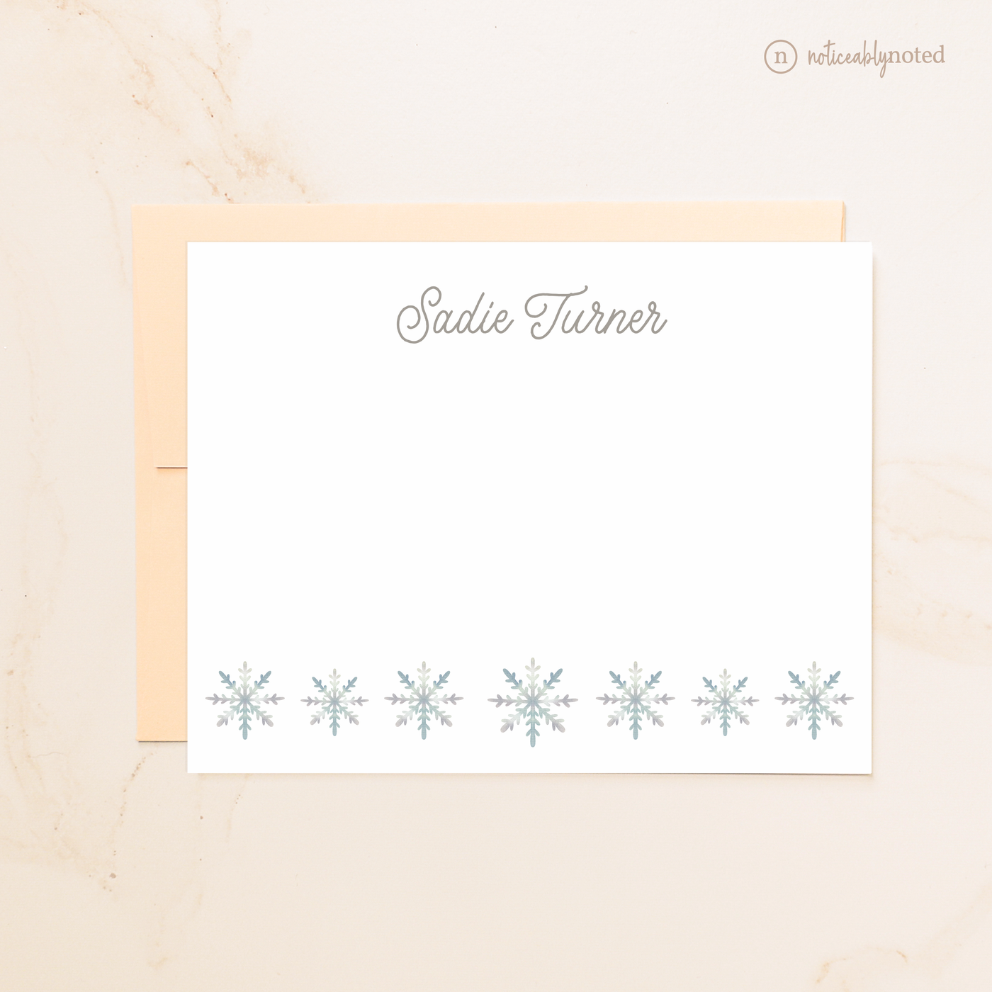 Snowflake Personalized Flat Cards