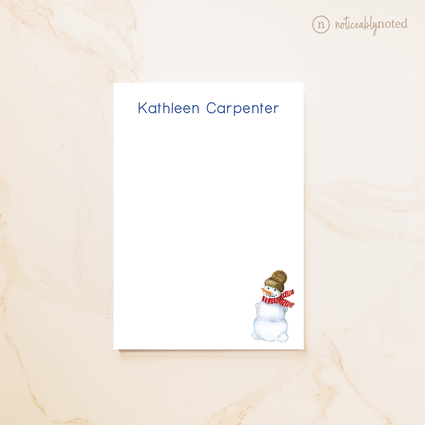 Snowman Personalized Notepad