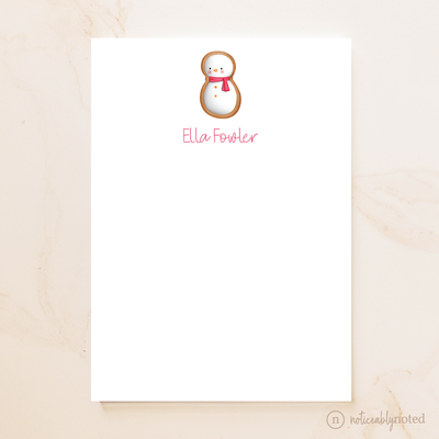 Snowman Cookie Personalized Notepad