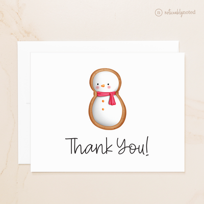 Snowman Cookie Folded Thank You Cards | Noticeably Noted