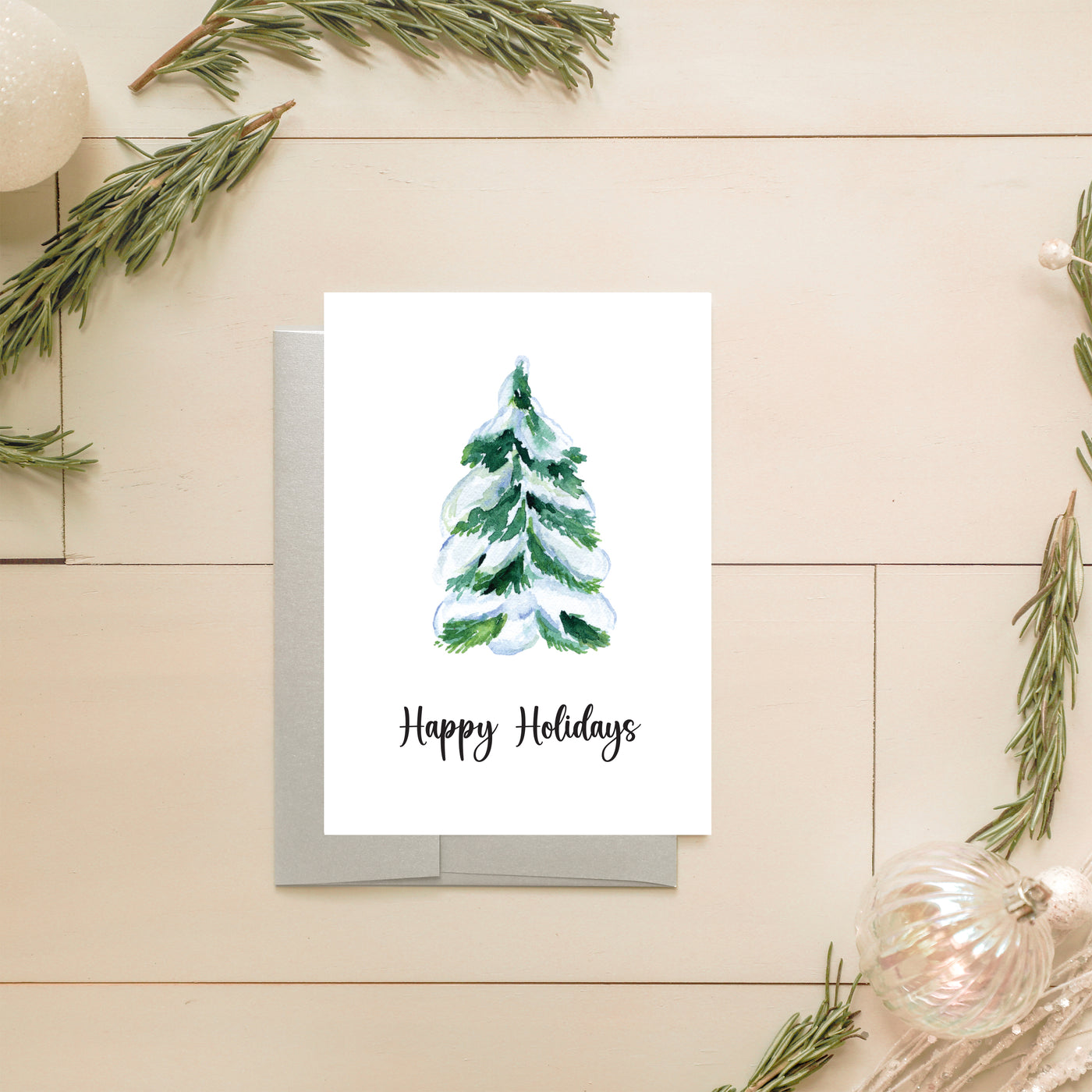 Snowy Tree Christmas Card | Noticeably Noted