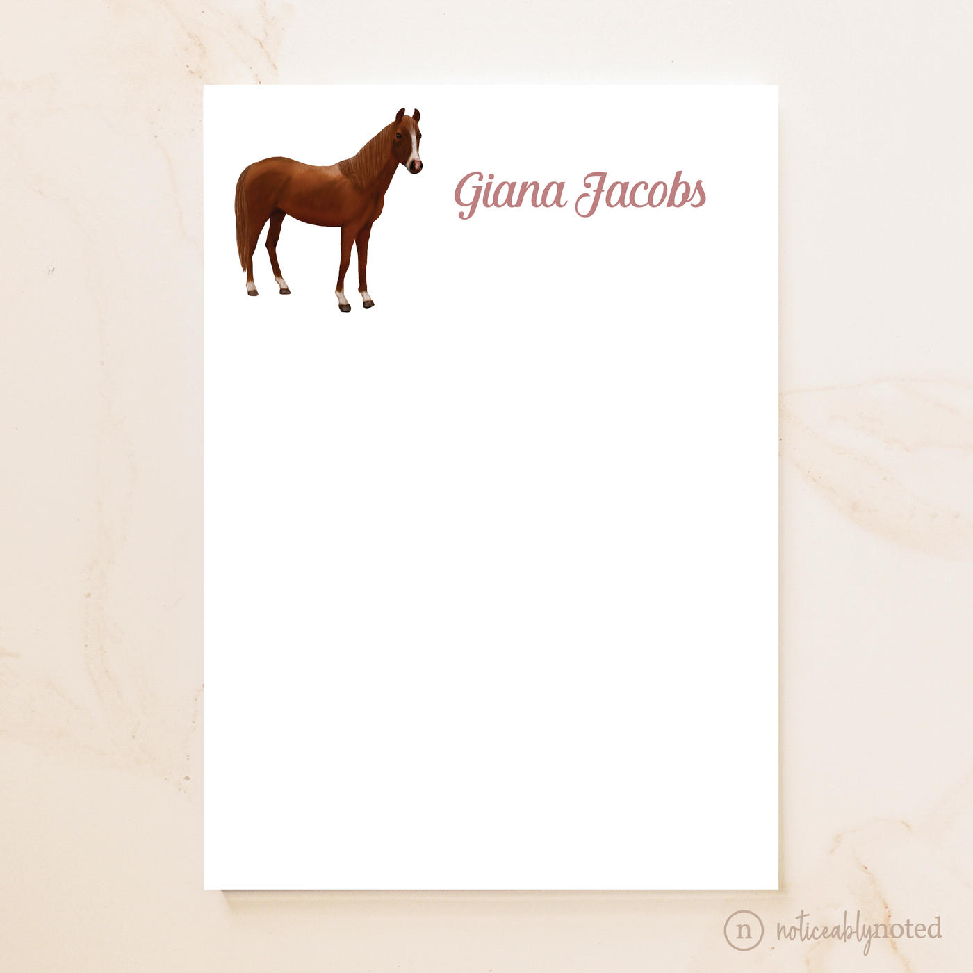 Sorrel Horse Notepad (#15)