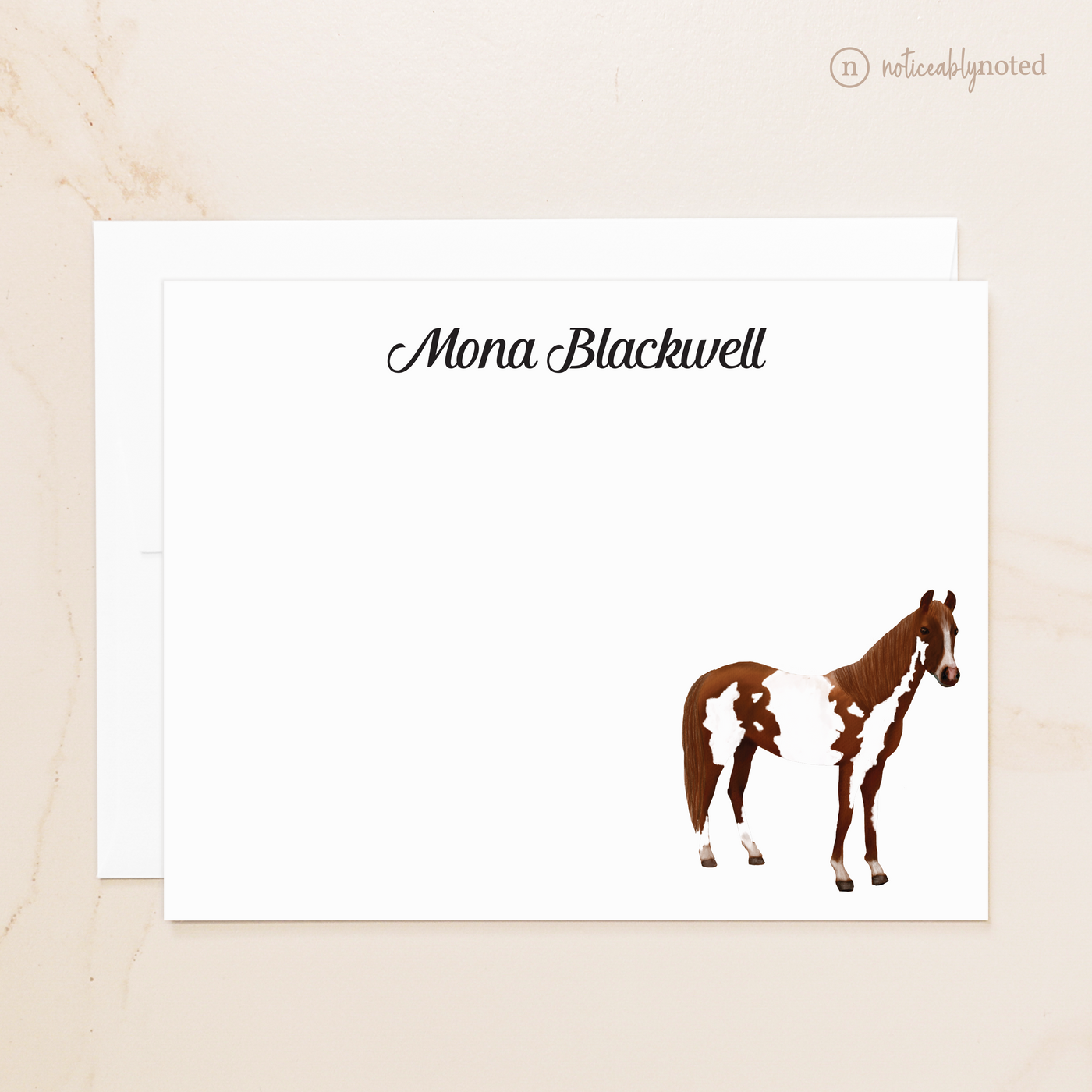 Sorrel Overo Horse Flat Cards (#16)