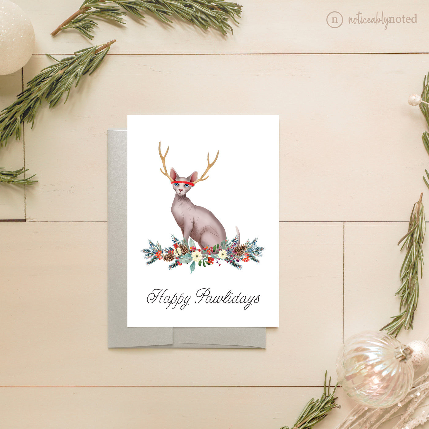 Sphynx Holiday Card | Noticeably Noted