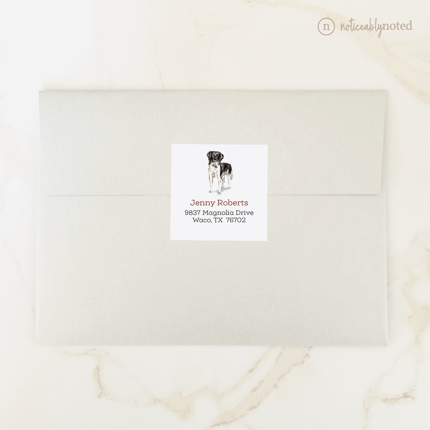 Stabyhoun Dog Square Address Labels