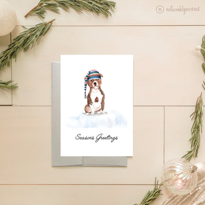 Staffordshire Bull Terrier Holiday Card | Noticeably Noted