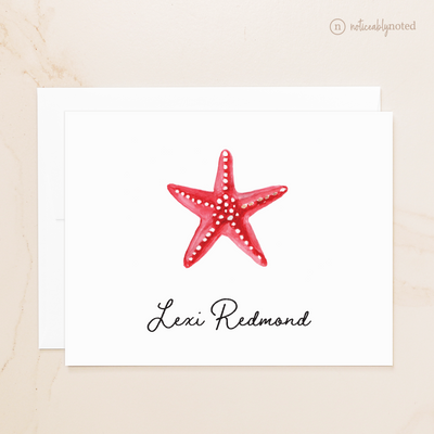 Starfish Personalized Folded Note Cards
