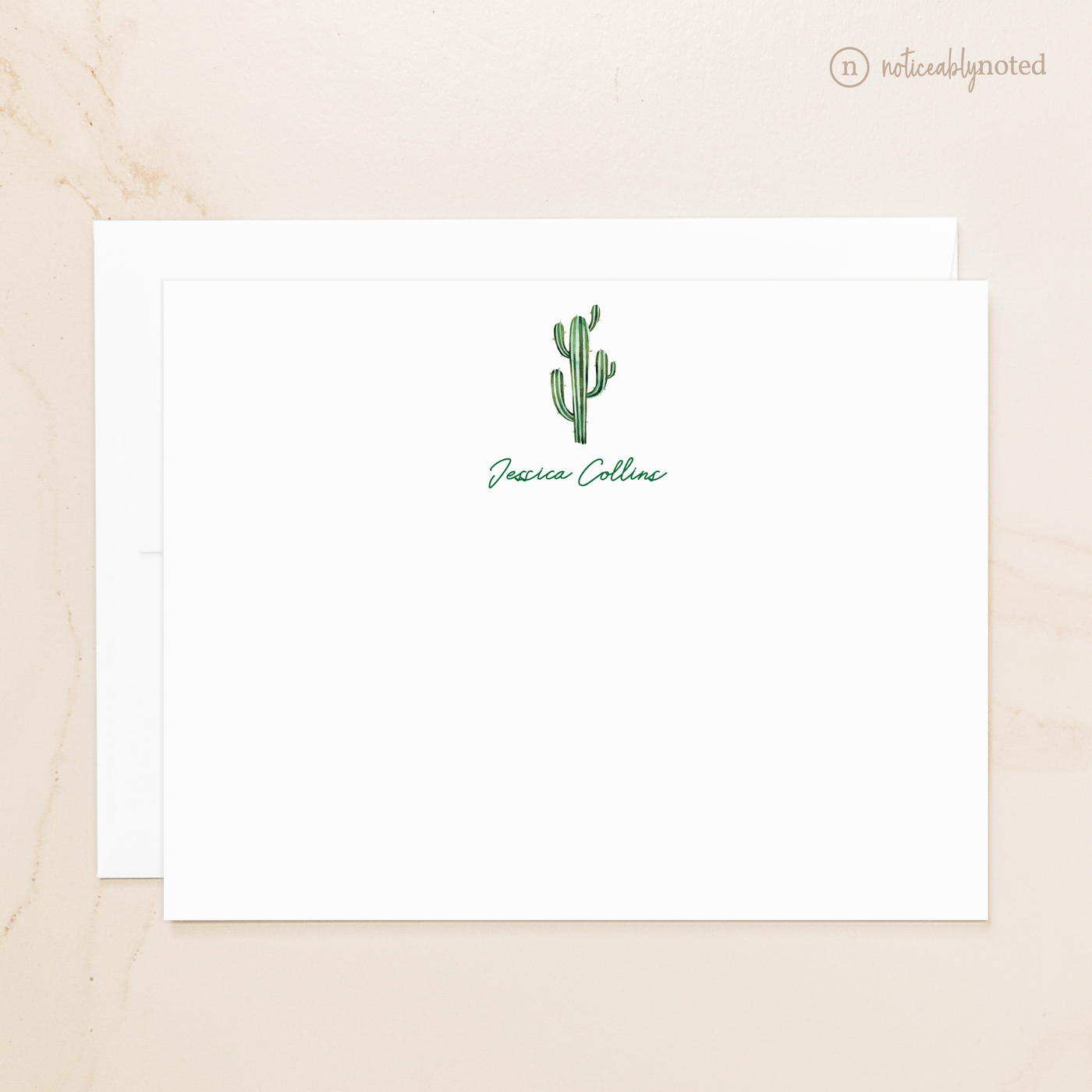 Cactus Personalized Flat Cards