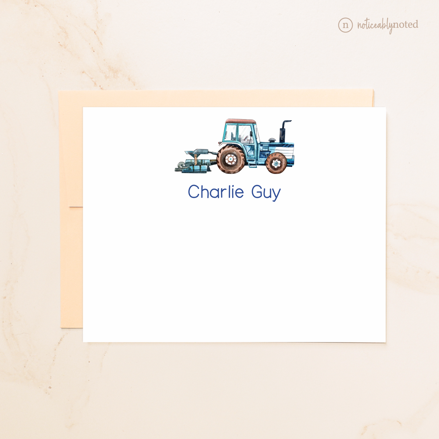 Tractor Flat Note Cards