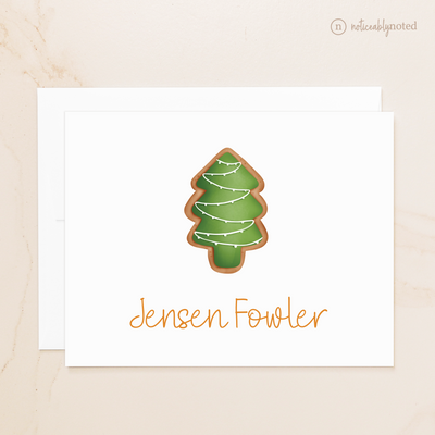 Tree Cookie Personalized Folded Note Cards