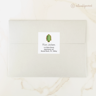Tree Cookie Square Address Labels
