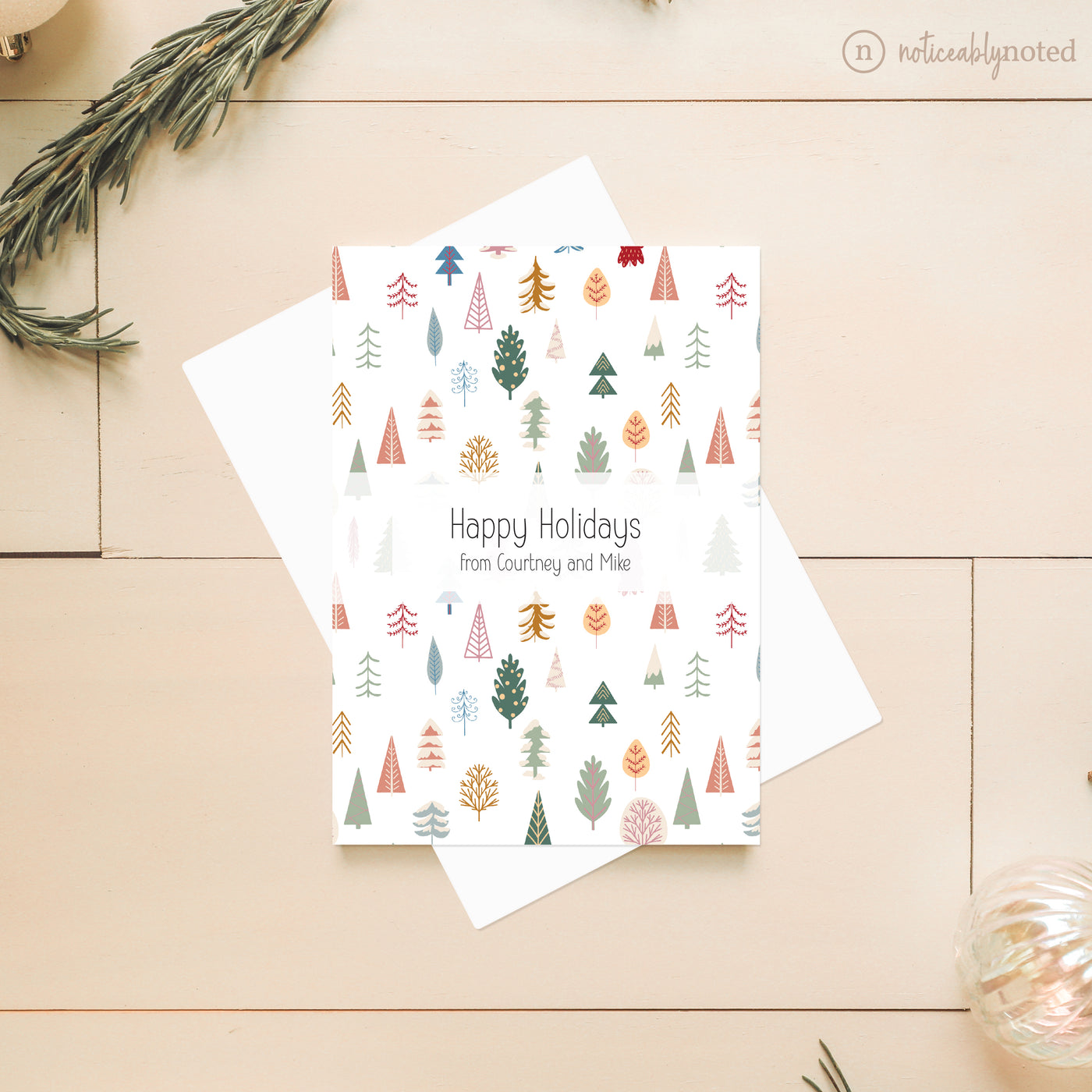 Tiled Trees Holiday Cards | Noticeably Noted