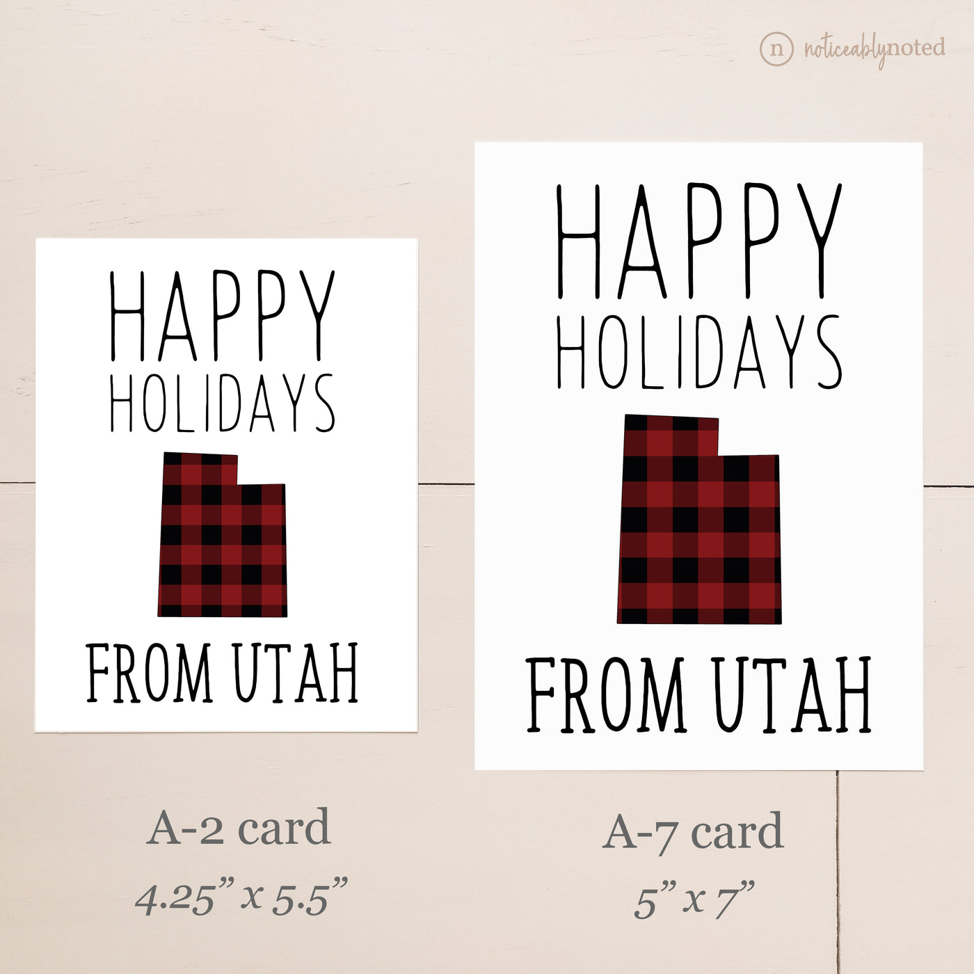 Utah Holiday Card - Card Size Comparison | Noticeably Noted