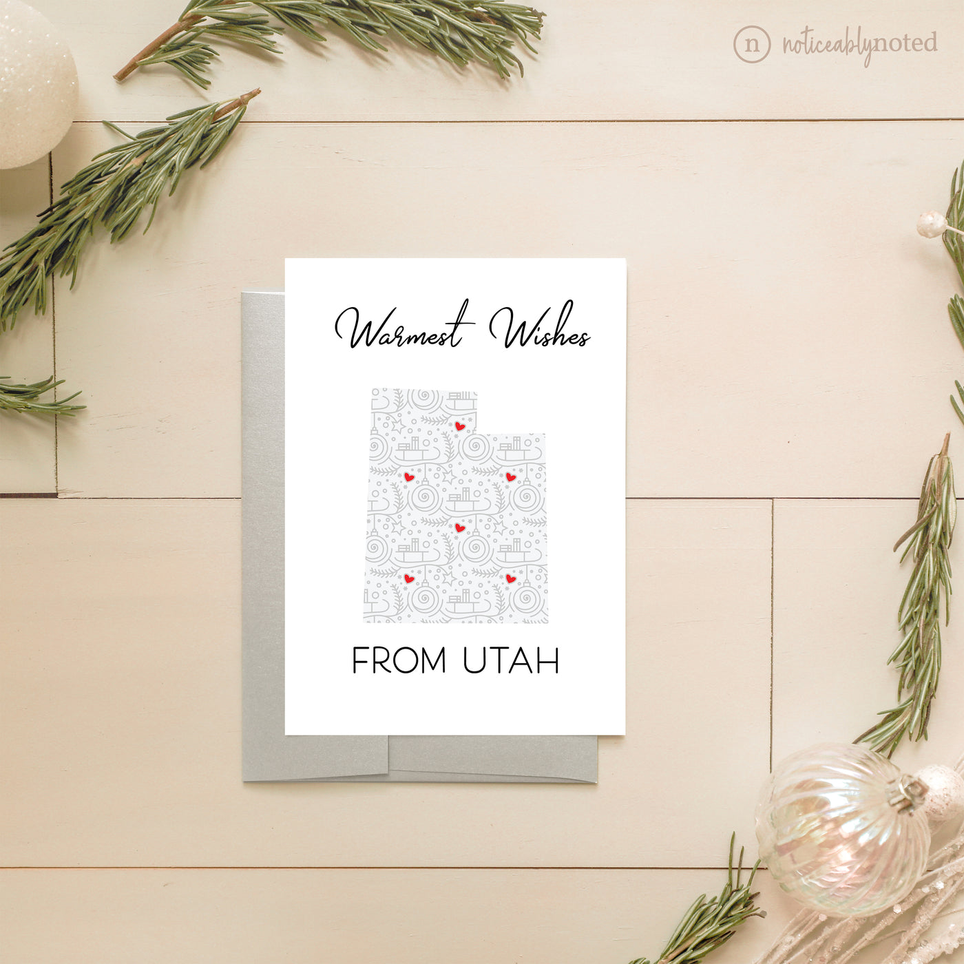 Utah Christmas Card - Warmest Wishes | Noticeably Noted