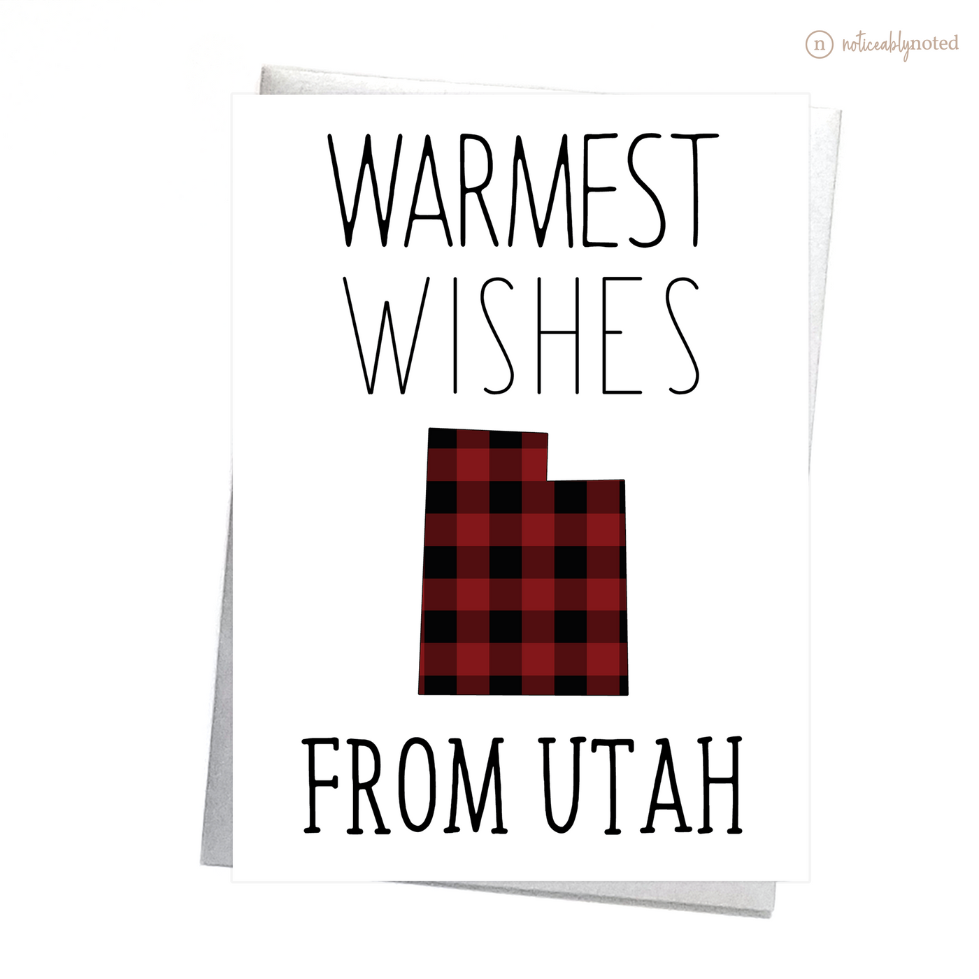 Utah Holiday Card - Warmest Wishes | Noticeably Noted