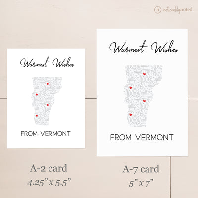 Vermont Christmas Card - Card Size Comparison | Noticeably Noted