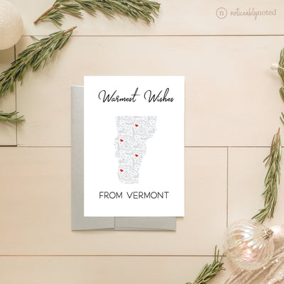 Vermont Christmas Card - Warmest Wishes | Noticeably Noted