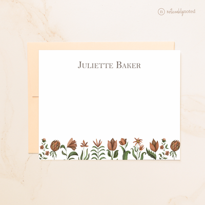 Vintage Floral Personalized Flat Cards